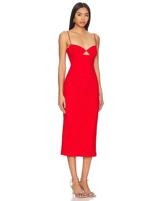 Bardot Red Ivanna Midi Dress