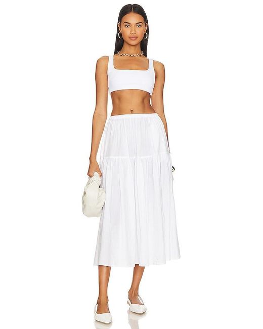 Enza Costa White Easy Bra Top