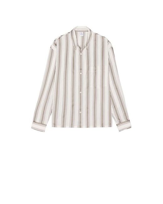 Won Hundred White Maza Stripe Shirt for men