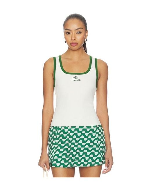 Malbon Green Abella Tank Top