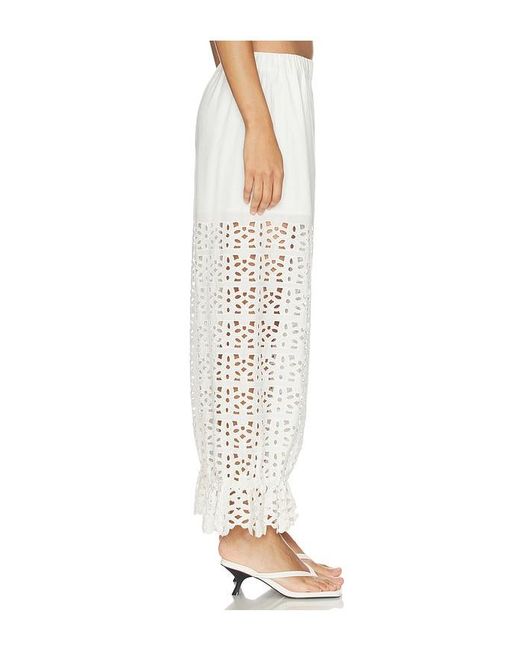 Sea White Leila Eyelet Pants