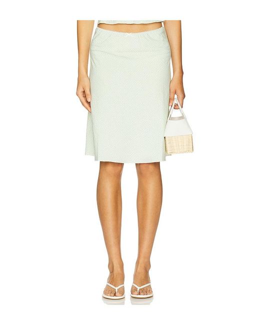 GUIZIO White Gingham Paloma Skirt