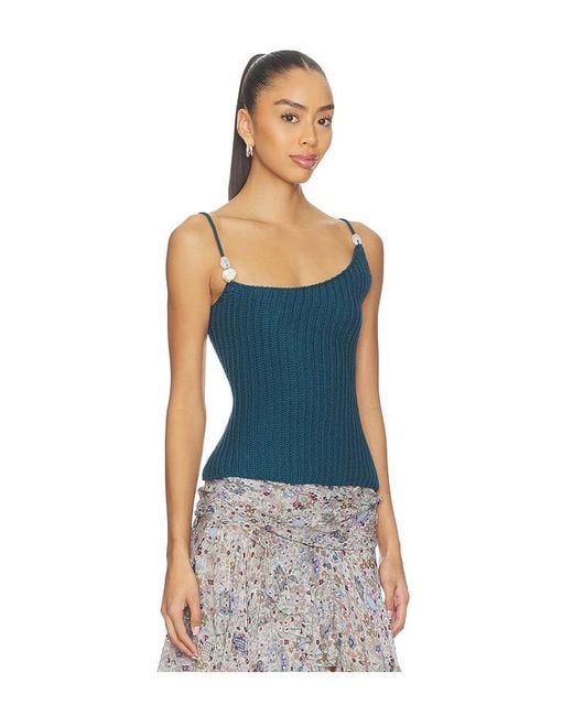 SNDY'S Blue Desi Open Back Top