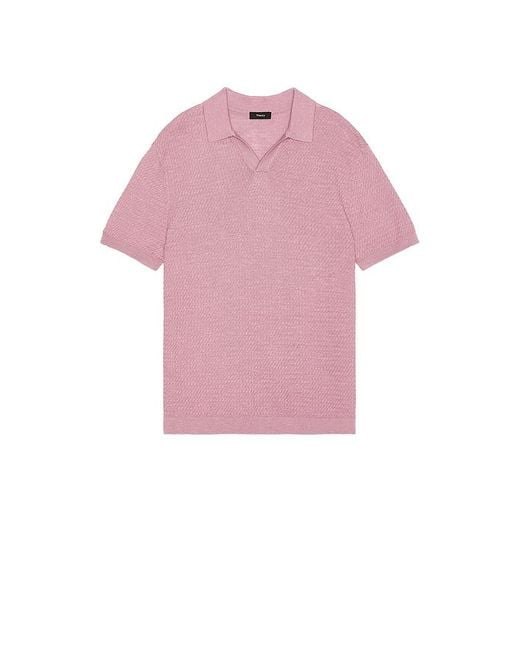 メンズ Theory Brenan ポロシャツ Pink