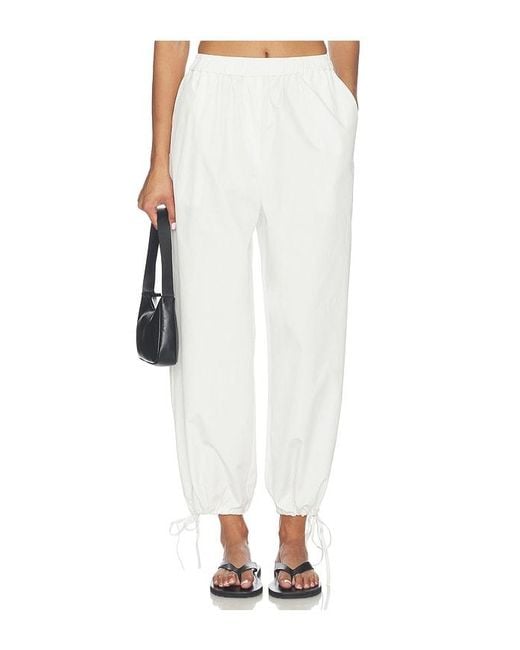 AEXAE White Cotton Drape Balloon Pant