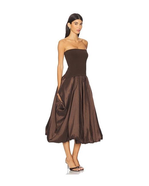 Jonathan Simkhai Brown Midi-Kleid Izzy