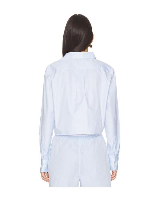 HOMMEGIRLS White Original Cropped Shirt