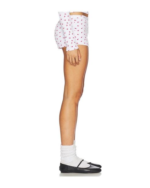 Frankie's Bikinis White Amora Cotton Short