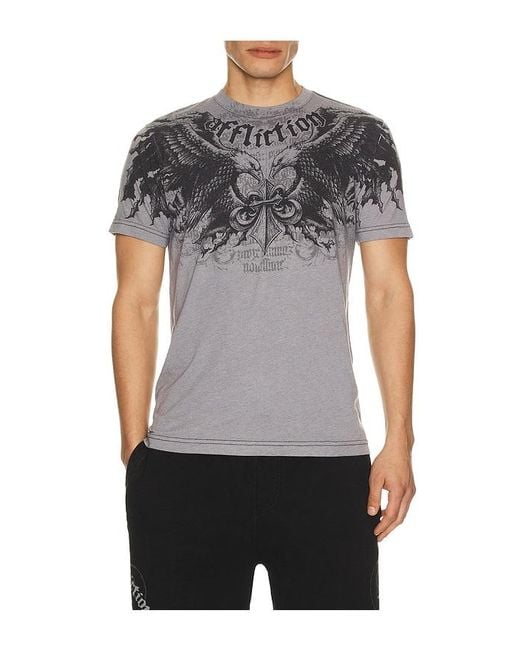 Affliction Gray Homage Tee for men