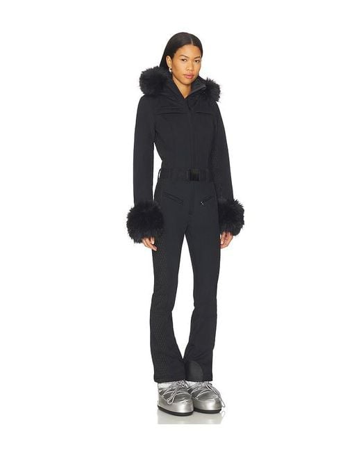 Goldbergh Black Angele Faux Border Ski Suit