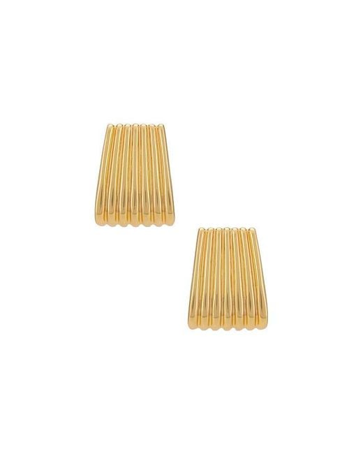 Heaven Mayhem White Ribbed Earrings