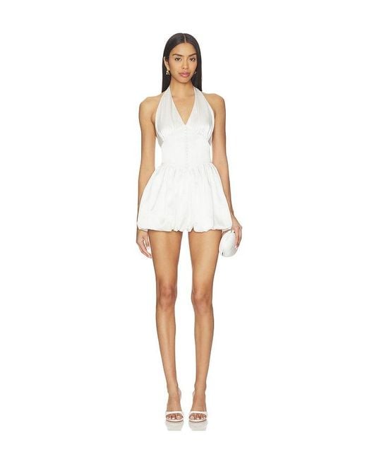 Nana Jacqueline White Lilliana Halter Mini Dress