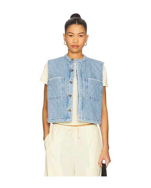 seventy + mochi Blue Weste Quilted Pablo