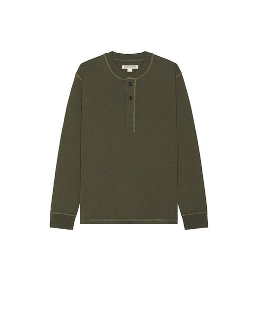 Outerknown Green Henley for men