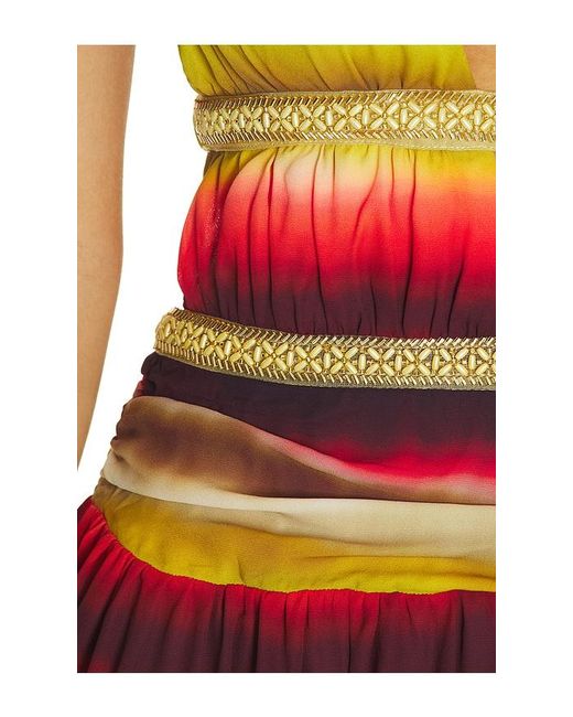 Runaway the Label Orange Xylia Halter Low Plunge Mini Dress