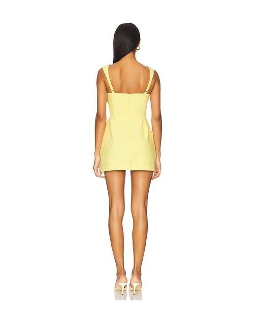 Amanda Uprichard Yellow Bethany Skort Romper