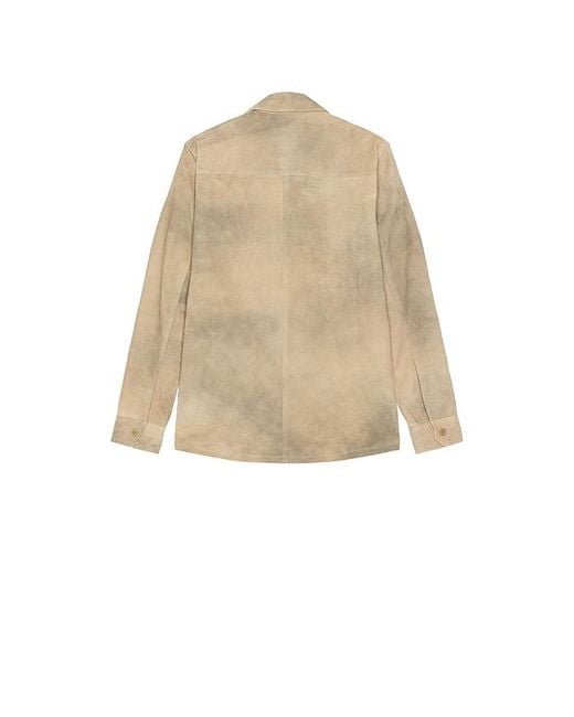 PAIGE Natural Peyman Suede Jacket for men