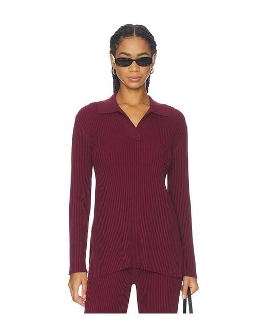 4th & Reckless Purple Calrine Knit Top
