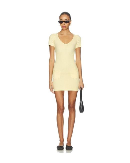 Frankie's Bikinis Natural Daphne Cloud Knit Mini Dress