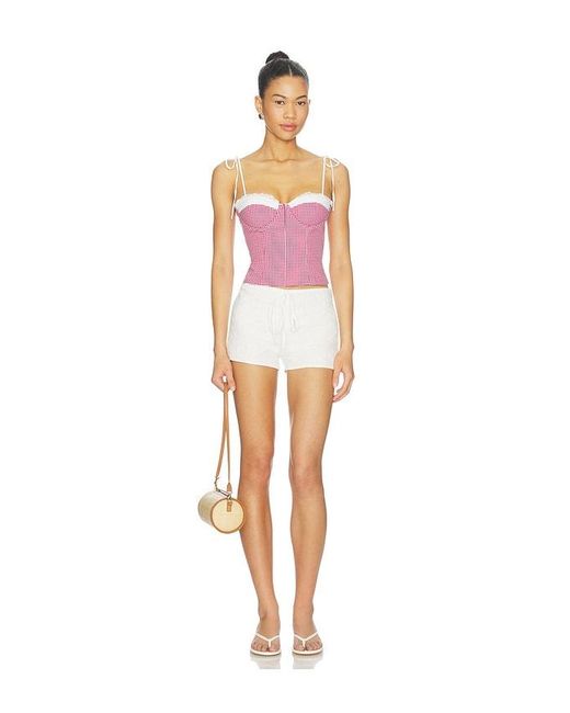 MORE TO COME White Roslyn Top