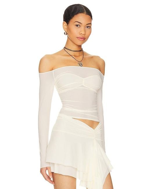 Indah White Coco Pinch Bra Top