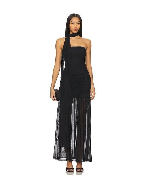 Runaway the Label Black Lillie Corset Maxi Dress