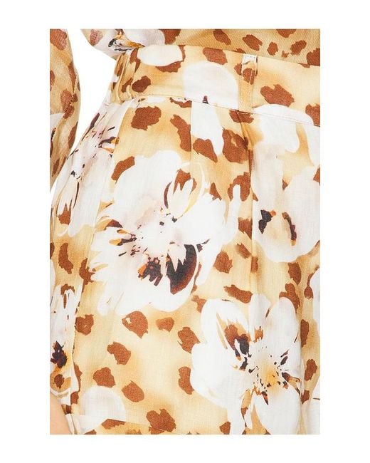 Karina Grimaldi White Mona Print Shorts