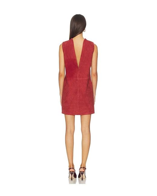 SRG Red Mona Suede Dress