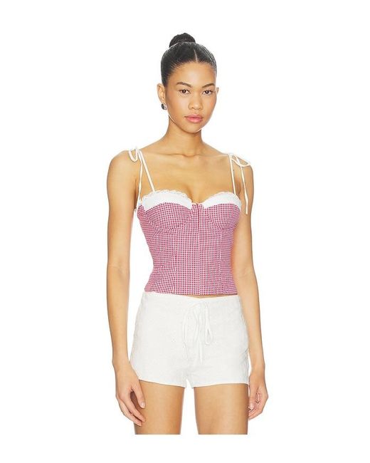 MORE TO COME White Roslyn Top