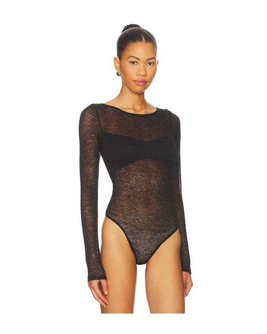 superdown Black Minerva Bodysuit
