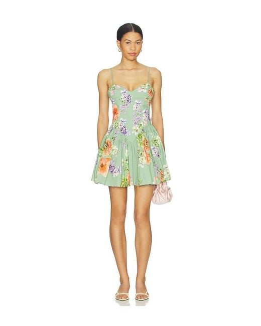 Hemant & Nandita Yellow Corseted Mini Dress