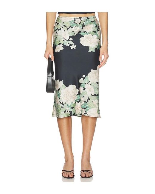 SAU LEE Multicolor Dara Midi Skirt