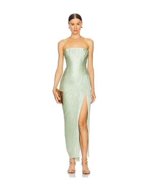 Vestido Layana En Color Hierbabuena Talla En Maria Lucia Hohan de color Metallic