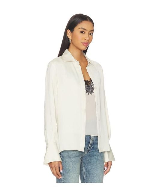 Rag & Bone White Venus Popover Blouse