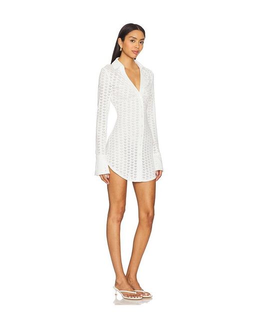 Stone Cold Fox White X Revolve Lala Eyelet Dress