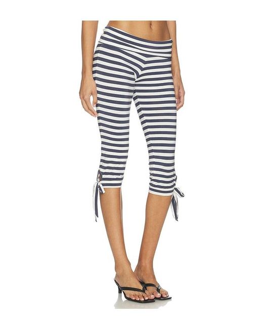 Caroline Constas Blue Bailey Capri Pants