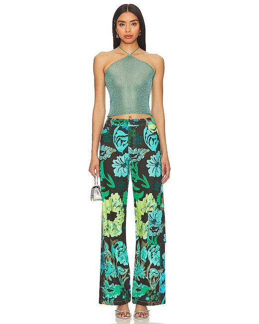 superdown Green Jem Halter Top