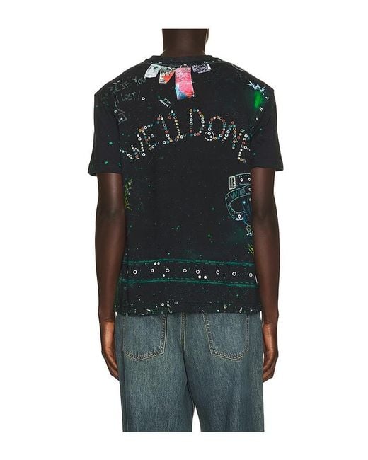 we11done Black Trompe-'Oeil Pierced T-Shirt for men
