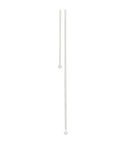 Loren Stewart White Heart Bolo Necklace