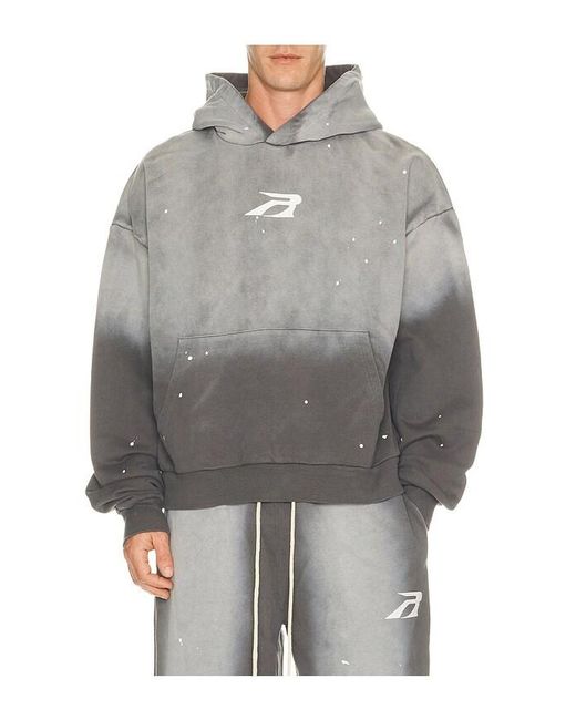 Ryoko Rain Gray Vintage Artist Hoodie for men