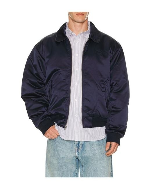 Huf Clothiers Reversible Flight Jacket in Blue for Men | Lyst