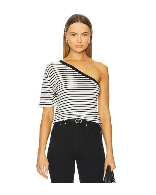 Lisa Yang White Mirana Stripes Top