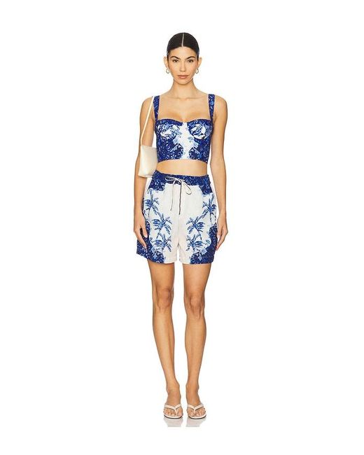 Agua Bendita Blue X Revolve Lupe Crop Top