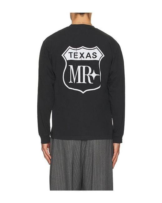 MIDNIGHT RODEO Black Cadillac Ranch Long Sleeve Tee for men