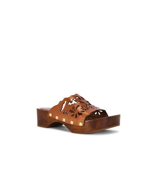Farm Rio Brown Lace Leather Clog