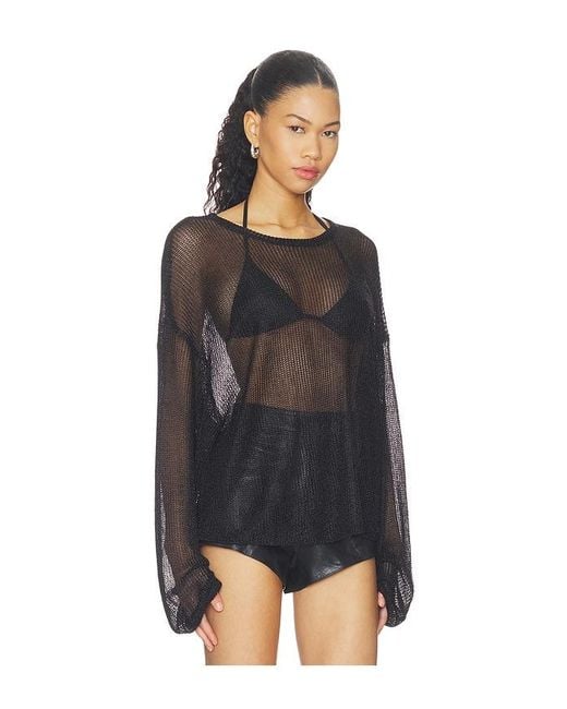 Lioness Black Bloom Long Sleeve Top