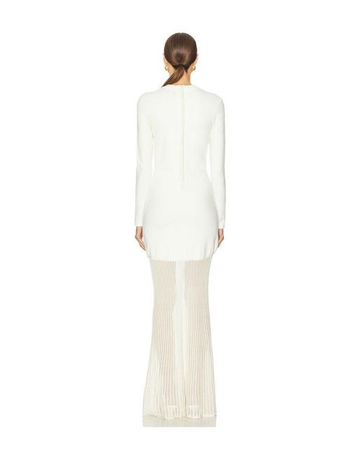 SER.O.YA White Serenade Knit Maxi Dress