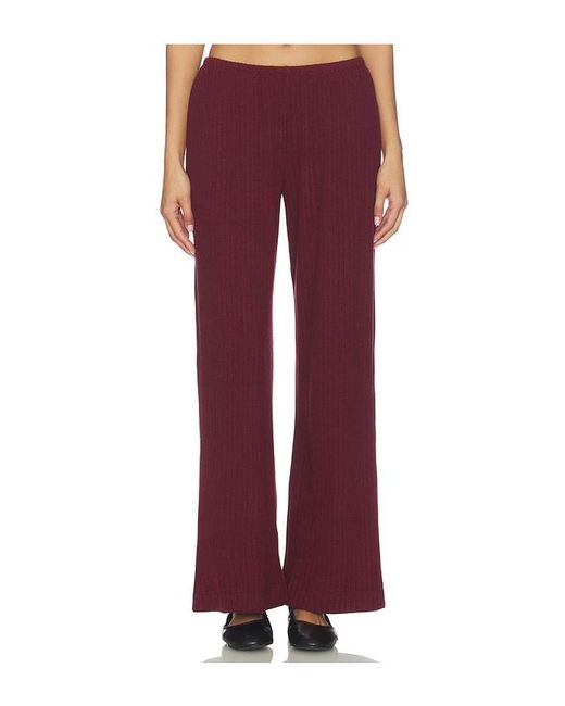 DONNI. Red The Sweater Rib Simple Pant