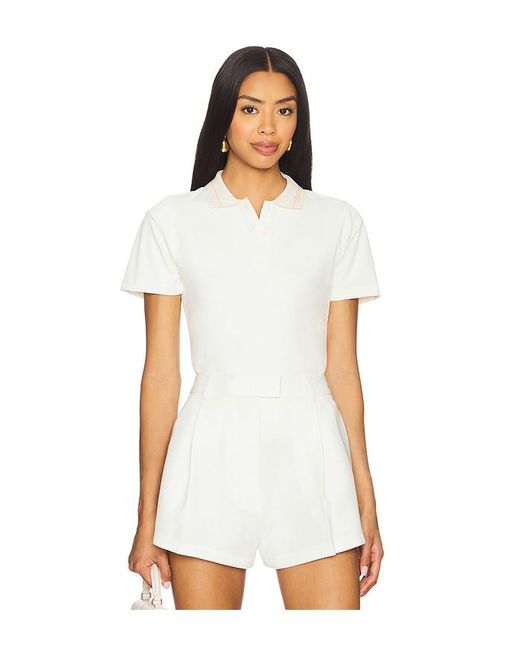 Malbon Golf White Paloma Polo Top