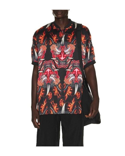 Y-3 Red Satin Oni Jersey for men
